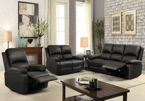 Reclining luxury leather sofa - luxury,