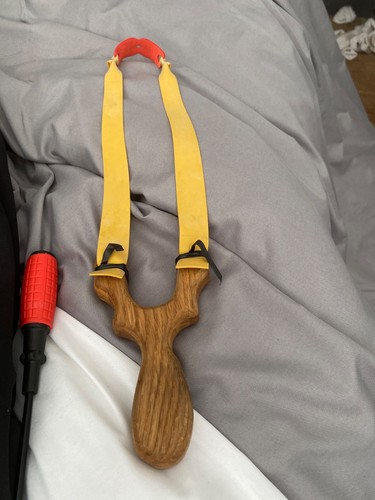 Handmade oak hunting catapult - oak,
