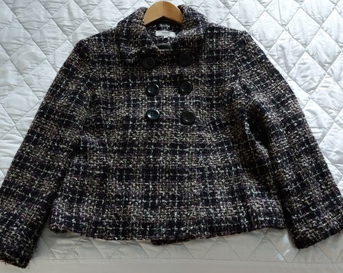 Black purple wool blend - wool,