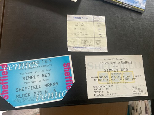 Simply red tickets 1987 1992 - simply,