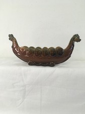 Vintage Wade Viking Dragon Ship Long Boat Trinket Dish Pottery 18 cm (H12)