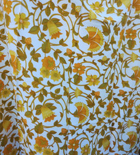 Vintage Curtains Yellow Floral