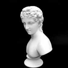 YOUNG ROMAN BOY MARBLE BUST / SCULPTURE - MADE IN ENGLAND  8"  1.4kg - REDUCED -