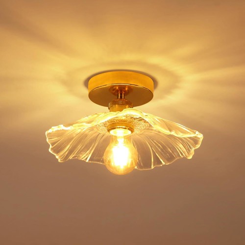 28cm gold ceiling light flush - gold,