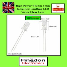 5mm 940nm Infrared IR Emitter Diode DC 1.2V LED IR UK Seller