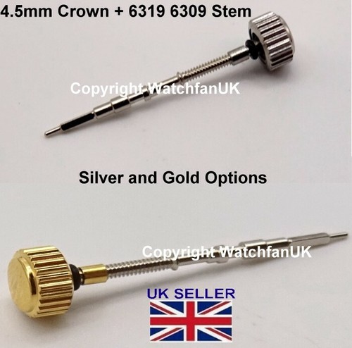 Crown and stem for seiko - crown,
