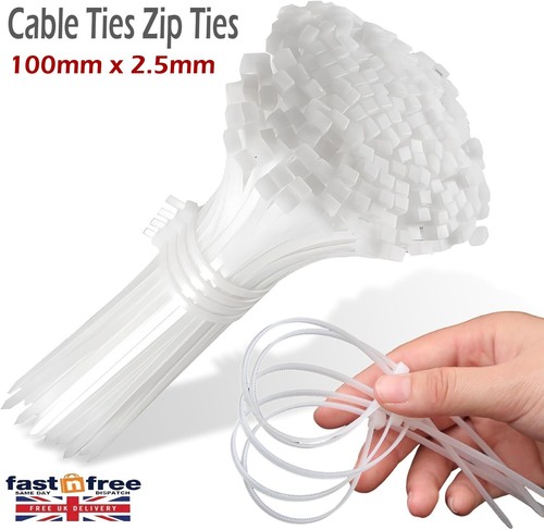 White cable ties zip - ties,
