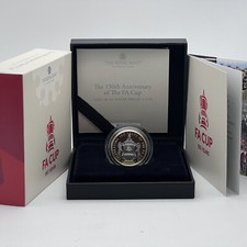 2022 Royal Mint UK 150th Anniversary FA Cup Proof £2 Two Pounds Coin Boxed / COA