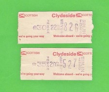 Clydeside Scottish Omnibuses - 2 x Setright Bus Tickets - Paisley Area - 1986
