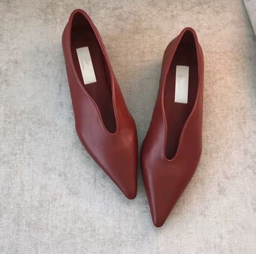 Burgundy pointed toe - burgundy, slingback
