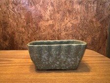 Vintage Brush McCoy Small Green Speckled Planter 