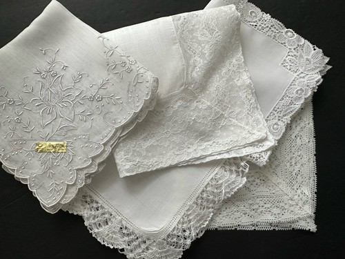 Lot vintage white - vintage, hankies