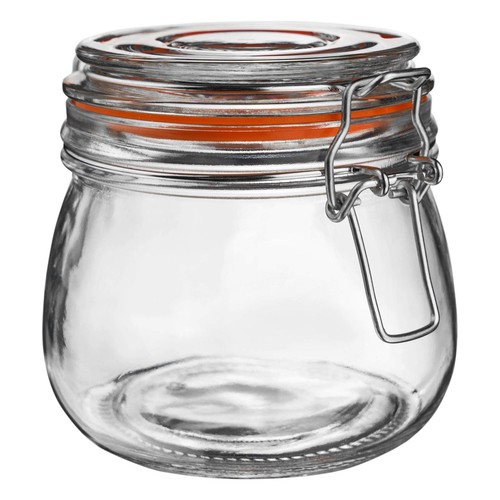 Glass jar 500ml airtight metal - glass,