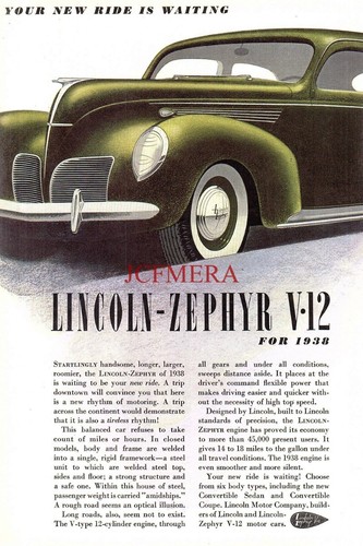 Lincoln zephyr sedan - v-12,