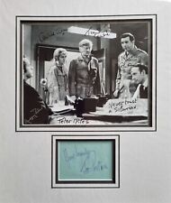 COA Authentic Signed Photo Display Jon Pertwee, Nicholas Courtney + Doctor Who