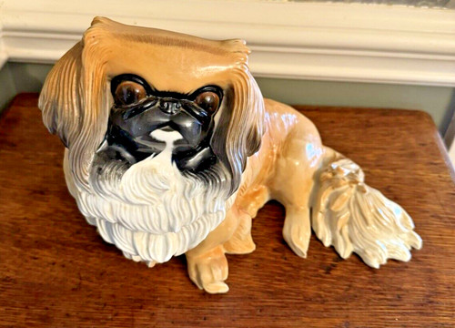 Nymphenburg porcelain pekinese - porcelain,