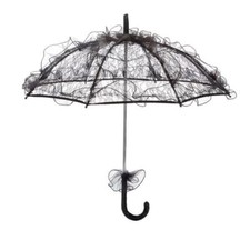 Gothic Black Lace Parasol by