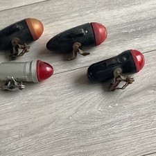 3 vintage torpedo type bike lights .+ free one parts to restore pifco ever ready