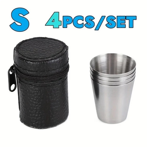 Mini stainless steel cups set - stainless,