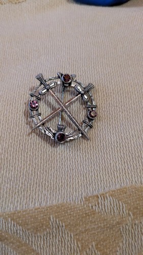 Scottish thistle brooch lapel - brooch,