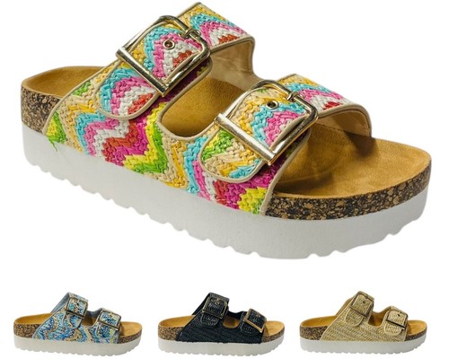 Women buckle strap - strap, flatform