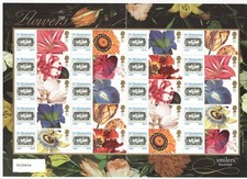 GB 2005 Basingstoke Philatelic Society 70th Anniv Flowers Smilers sheet um, fo