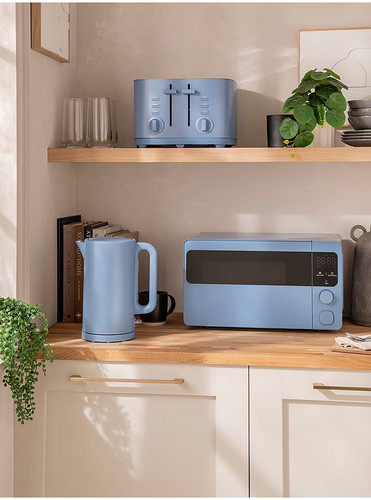 Blue 17l manual microwave - blue,