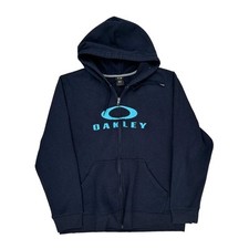 Oakley Spellout Hoodie - 2XL Navy Cotton Blend