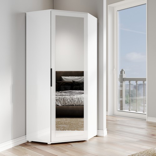 Corner wardrobe with mirror - corner,