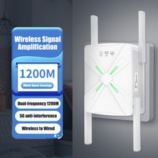1200Mbps WiFi Signal Extender Internet Range Repeater Booster Amplifier UK Plug