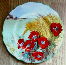 RARE ROYAL DOULTON SERIESWARE PLATE - POPPIES IN A CORNFIELD D6312