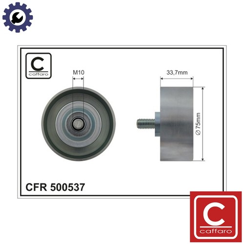 Deflectionguide pulley vribbed - pulley,