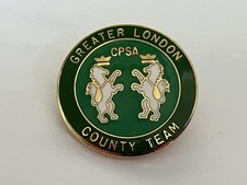 Vintage Greater London County Team Clay Pigeon Shooting Enamel Pin Badge