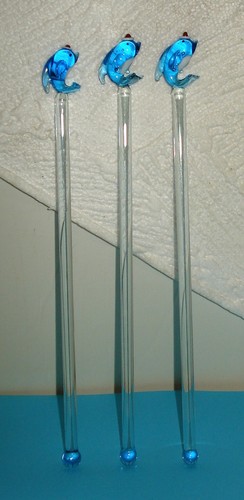 Vintage glass swizzle sticks - vintage,