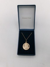 375 Hallmarked 9ct Yellow Gold St Christopher Necklace 2.5g