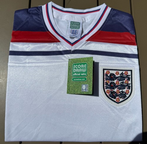 England home shirt - 1982, score
