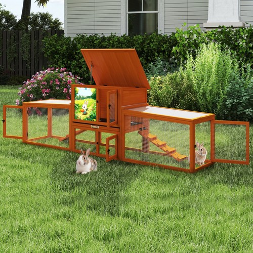 Extra large wooden hutch - 94'',