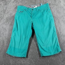 Tommy Hilfiger Shorts Mens W34 Teal Three Quarter 