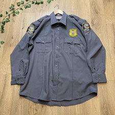 VINTAGE AMERICAN SECURITY OFFICER UNIFORM SHIRT SIZE XL XXL CENTRAL DEFENCE ww80