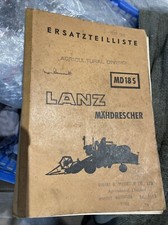 Thick Spare Parts List Lanz Combine Harvester (Mahdrescher)MD18 S -1956