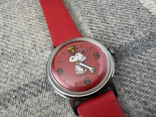 1970s timex snoopy red - snoopy,