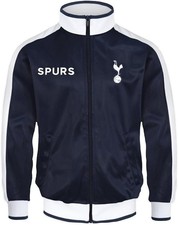 TOTTENHAM HOTSPUR Tracksuit Top Mens LARGE Official Retro Track Jacket THH7