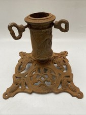 Antique Christmas Tree Stand Cast Iron C1900 As Found Working Screws