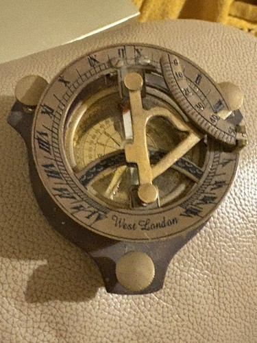Brass pocket sextant - brass,