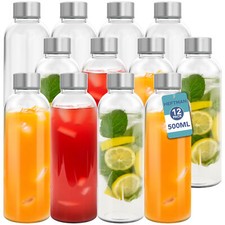 HEFTMAN Glass Bottles with Lid