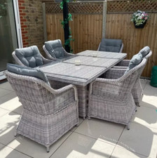 Garden dining set large wicker - garden,