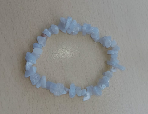 Genuine blue lace agate chip - blue,
