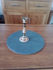 Indian Brass Cloisonne Candlestick Enamel Painted