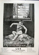 Original Old Antique Print Advert Lux Soap Flakes Wafers Washing 1901 Victorian