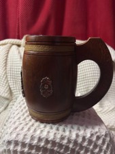 Wooden oak Beer Tankard stein
